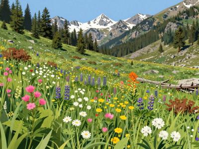 AI-generated illustration of Alpine Meadows