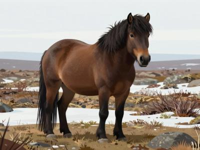 AI-generated illustration of Labrador Wild Horse Sanctuary