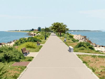 AI-generated illustration of Summerside Harbour Boardwalk