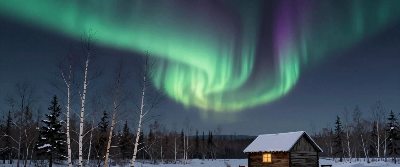 Illustrative header image for Seeing the Northern Lights in Whitehorse, Yukon