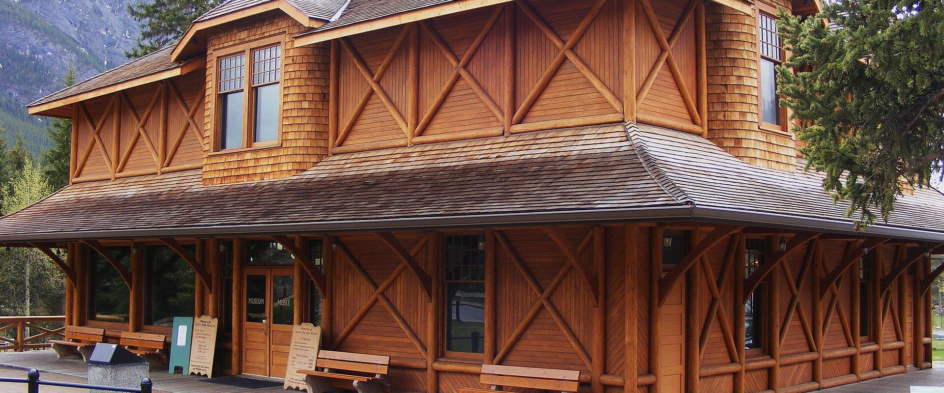 The timber Banff Park Museum building