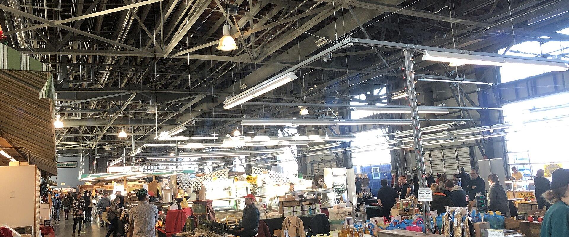Stalls inside the Halifax Seaport Farmers Market