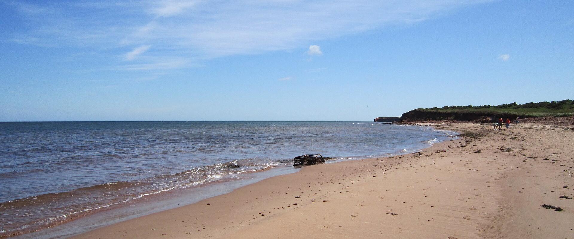 Red sand beach along the Gulf of St. Lawrence at Cavendish, Prince Edward Island
