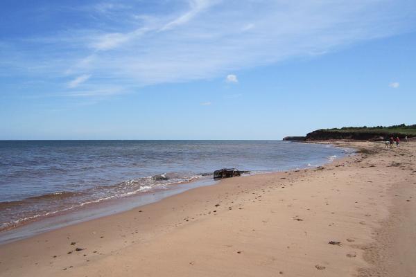 Red sand beach along the Gulf of St. Lawrence at Cavendish, Prince Edward Island