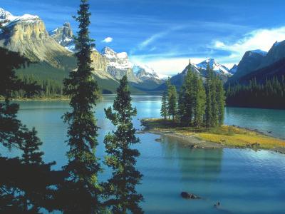 Spirit Island on Maligne Lake, Jasper National Park