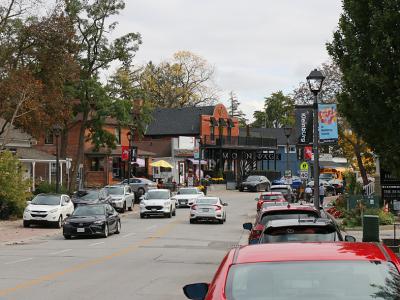 Islington Avenue in the village of Kleinburg in autumn