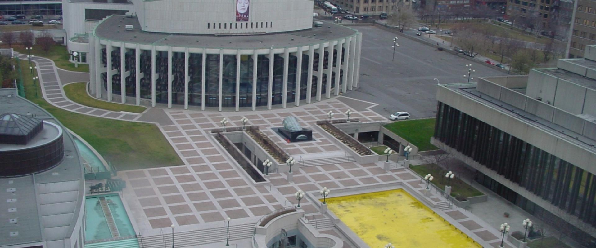 The esplanade of Place des Arts, Montréal