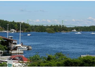 The Thousand Islands Bridge seen from Ivy Lea on the St. Lawrence River