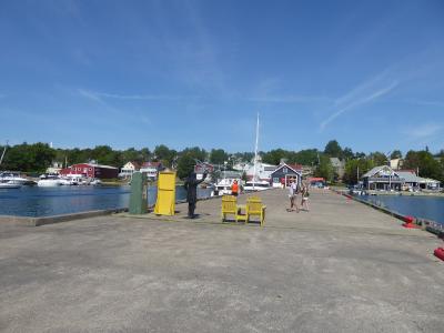 The Baddeck waterfront and wharf on the Bras d'Or Lake