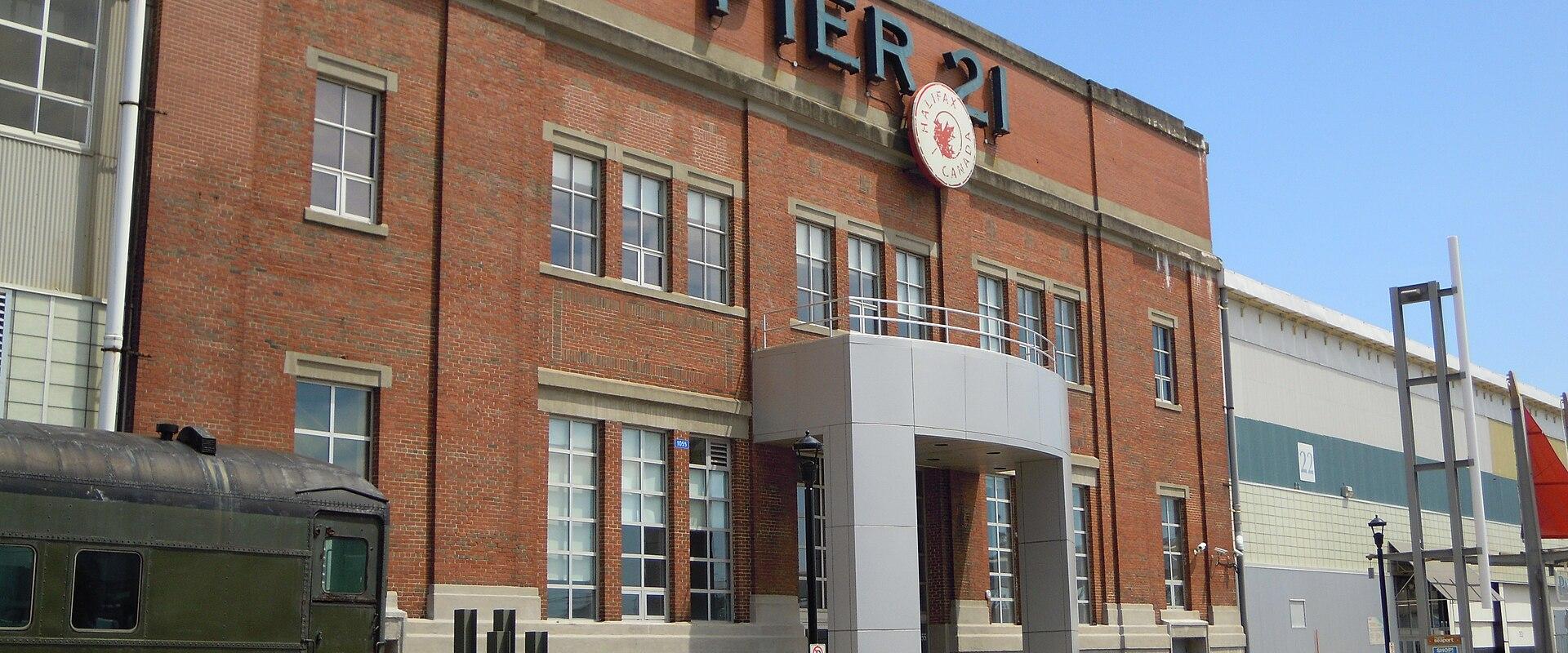 The Pier 21 building on the Halifax waterfront, home of the Canadian Museum of Immigration