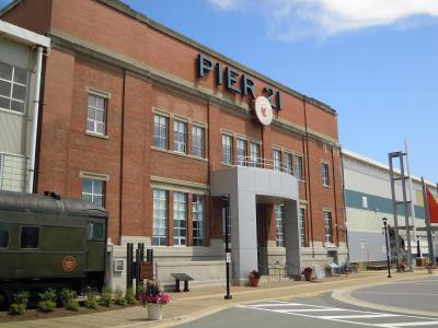 The Pier 21 building on the Halifax waterfront, home of the Canadian Museum of Immigration