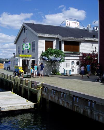 The Halifax waterfront boardwalk and wharf