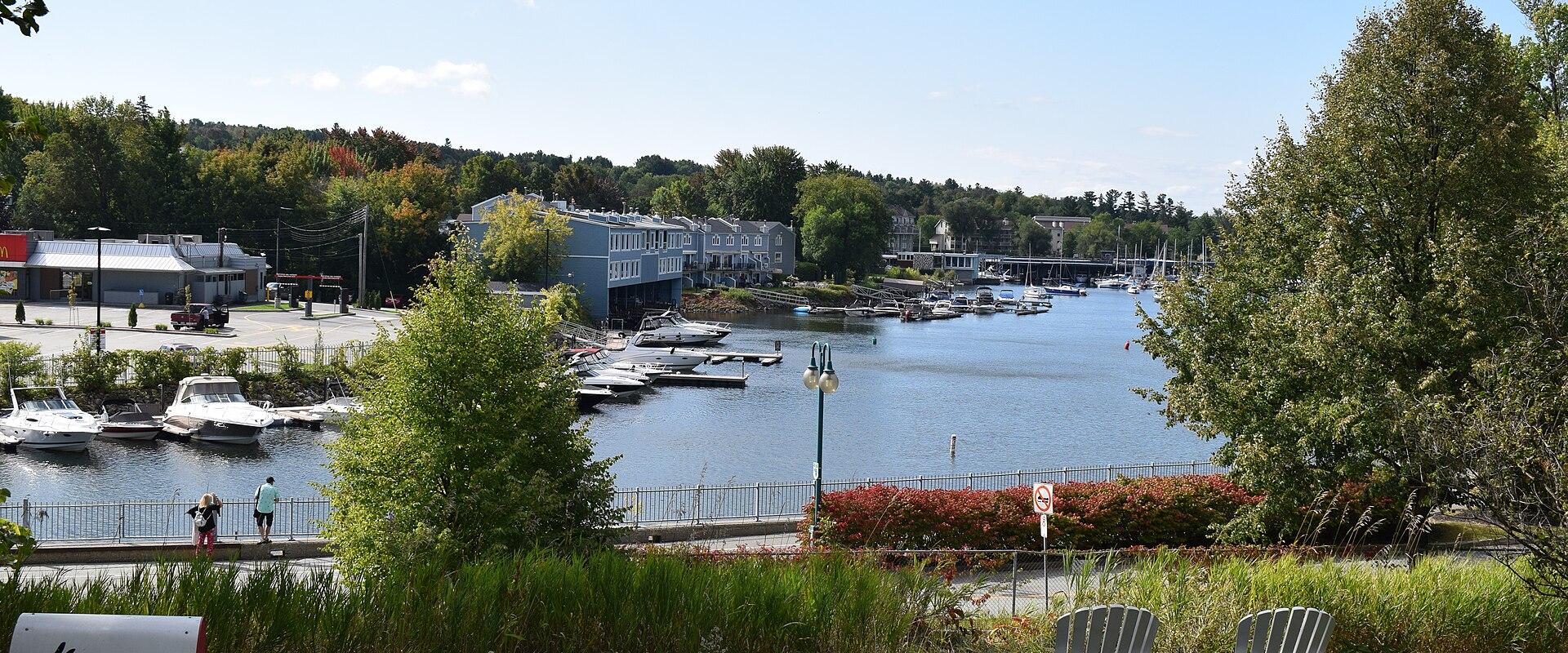 The marina at Magog on Lake Memphremagog