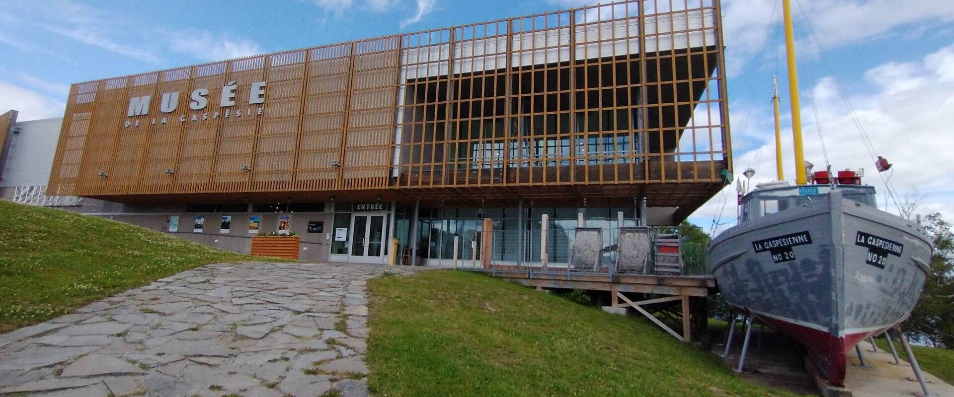 The Musée de la Gaspésie building on the shore of Gaspé Bay