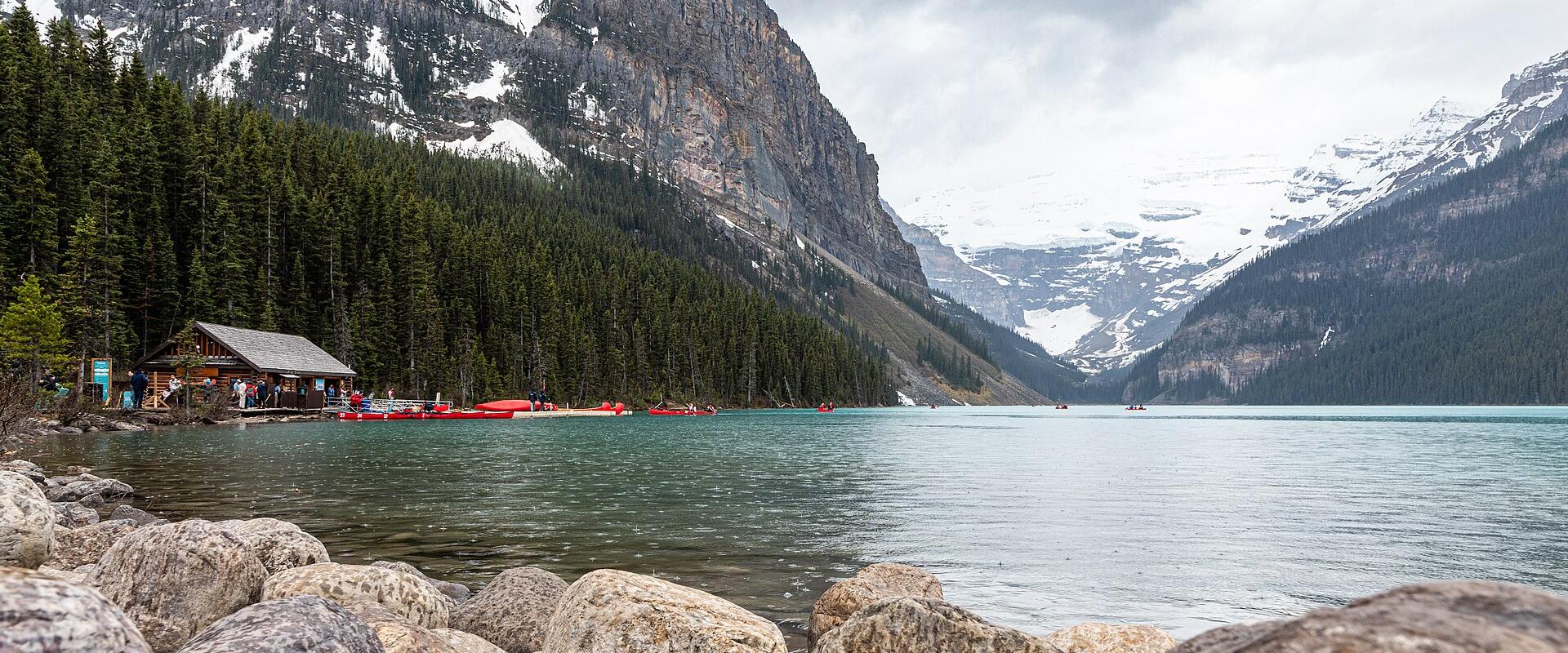 Lake Louise and Victoria Glacier in Banff National Park